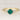 Close-up of Malia 6mm 14kt Gold Green Emerald Diamond Cluster Ring