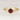 Beautiful Malia 6mm 14kt Gold Red Ruby Diamond Cluster Ring on a woman's hand